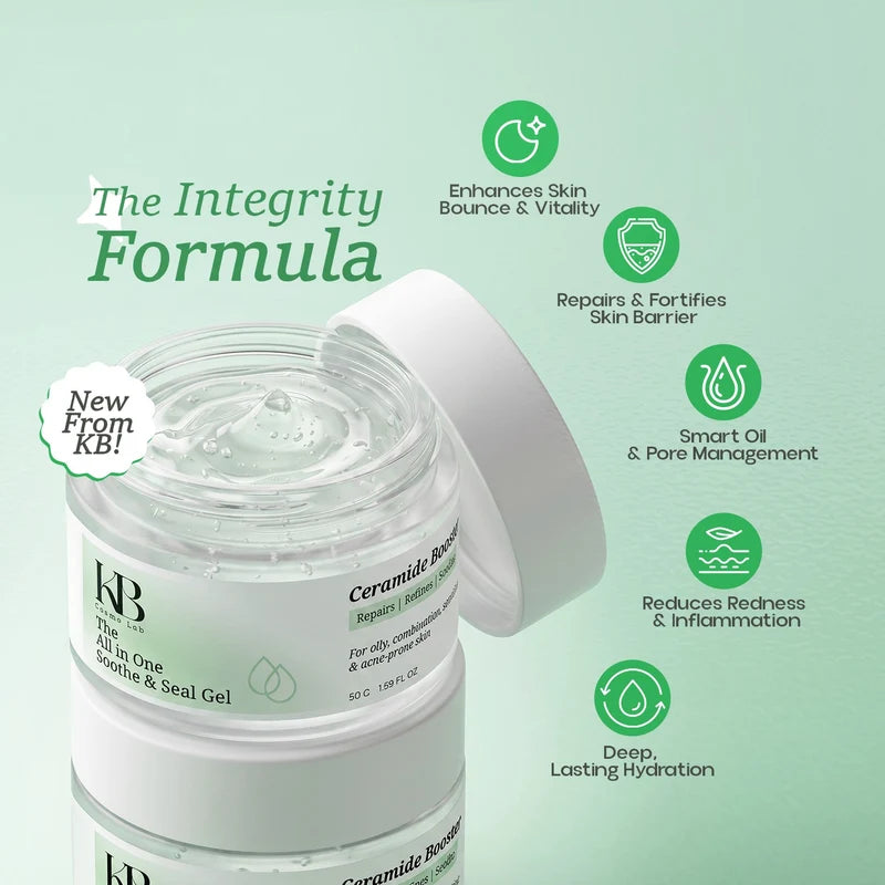 KB Cosmo Lab All in One Soothe & Seal Gel | Barrier Repair Moisturizer with Ceramides 1+1