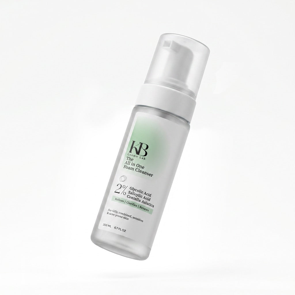 KB Cosmo Lab All in One Foam Cleanser | AHA & BHA Exfoliating Face Wash