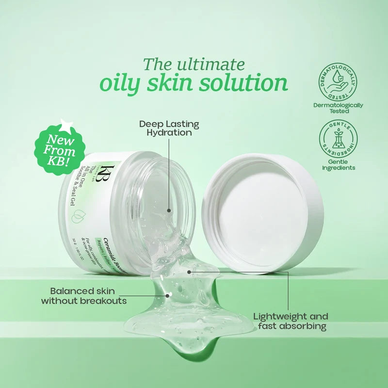 KB Cosmo Lab All in One Soothe & Seal Gel | Barrier Repair Moisturizer with Ceramides 1+1